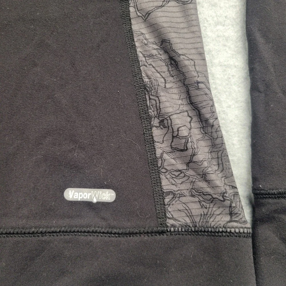 The North Face Womens Full Zip Track Jacket Black Grey Topo Print Size‎ Large